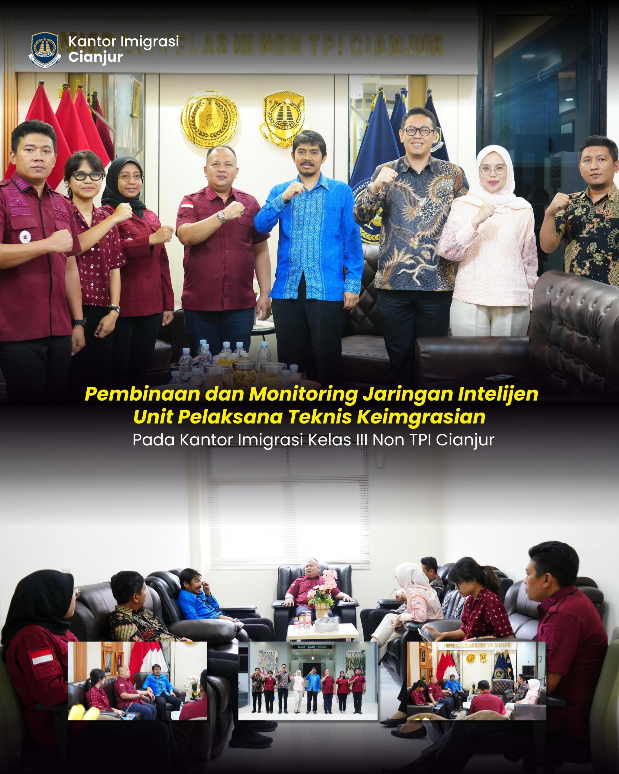 Kantor Imigrasi Cianjur Terima Kunjungan Tim Direktorat Intelijen Keimigrasian untuk Kegiatan Pembinaan dan Monitoring Jaringan Intelijen